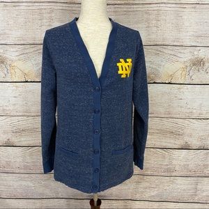 Under Armour Notre Dame Blue Sweatshirt Cardigan